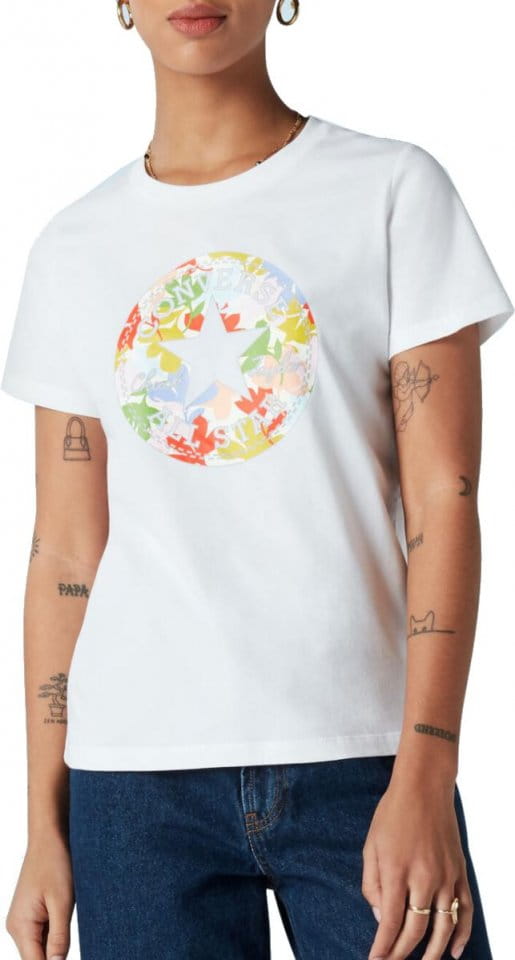 Magliette Converse Flower Chuck Patch Damen T-Shirt F102