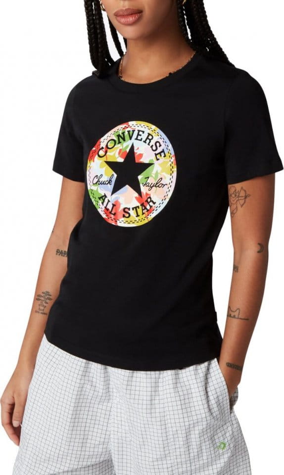 Magliette Converse Converse Flower Chuck Patch Damen T-Shirt F001