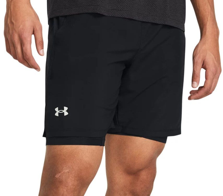 Shorts con slip Under Armour UA LAUNCH 7'' 2-IN-1 SHORTS-BLK